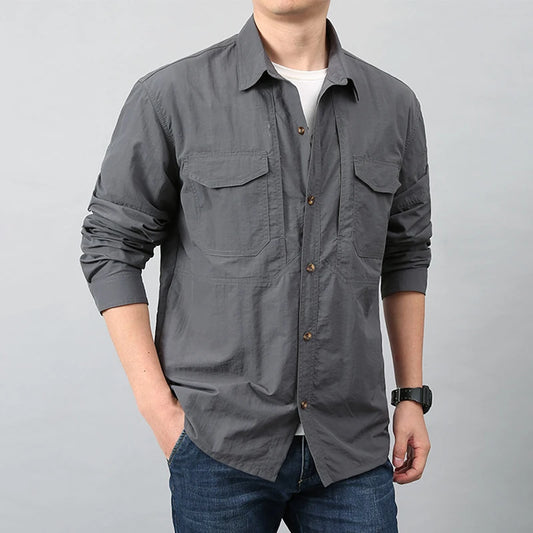 TactiLayer - חולצת עבודה מכופתרת