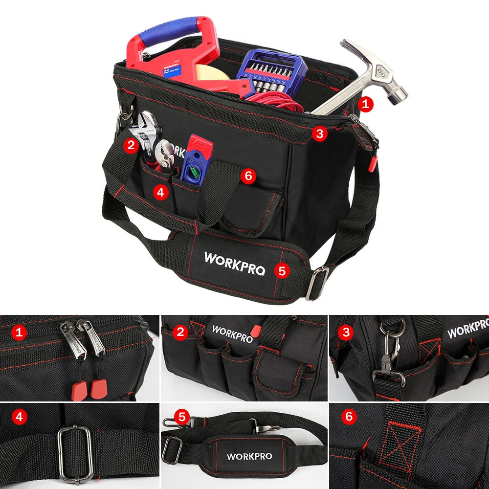 WORKPRO M12 - תיק כלים מקצועי
